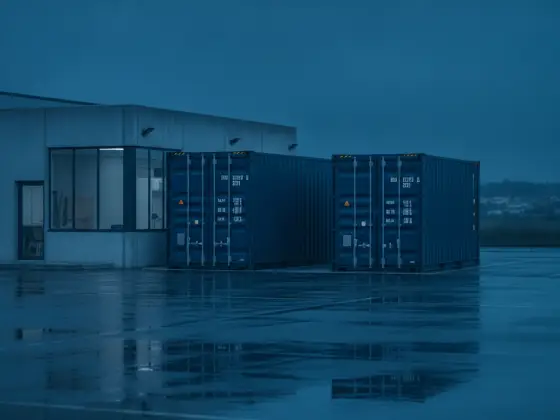 Container van 20 voet op uw terrein