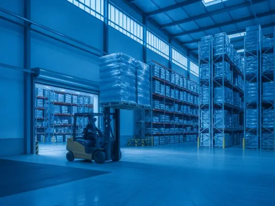 Palletplaatsen in logistiek magazijn